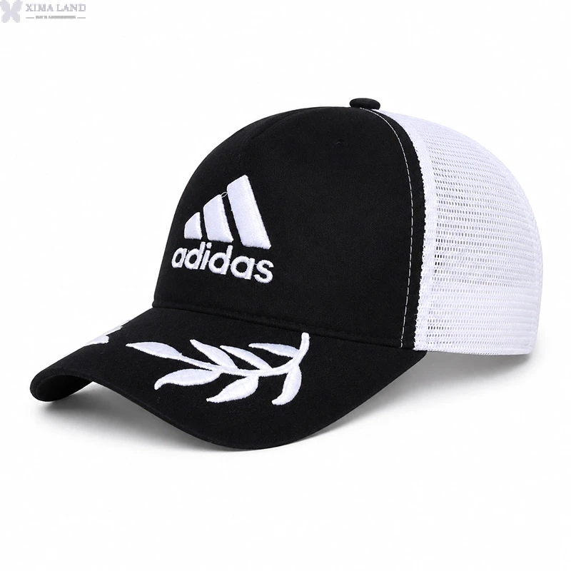 کلاه مخمل نقابدار خوشه ای  پشت تور طرح گلدوزی ADIDAS
